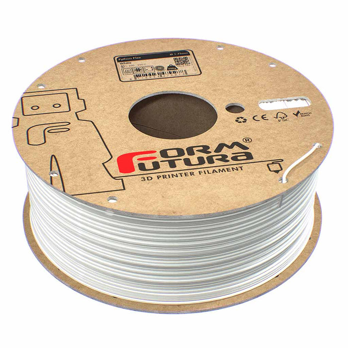 Filament Python Flex TPU 98A Blanc Formfutura 1,75 mm 500g