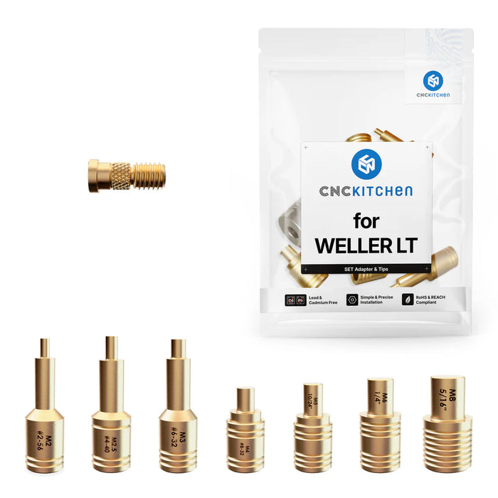 Pack Embouts + Adaptateur pour insert M2-M8 Compatible Weller LT Series V2