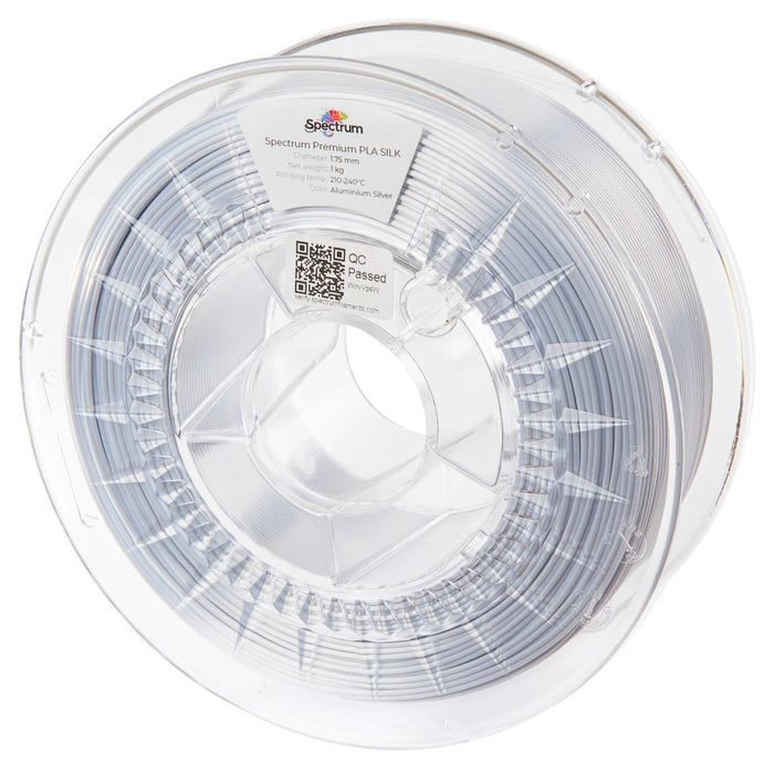 Bobine PLA Glossy/SILK Aluminium Silver 1.75 mm 1kg Spectrum