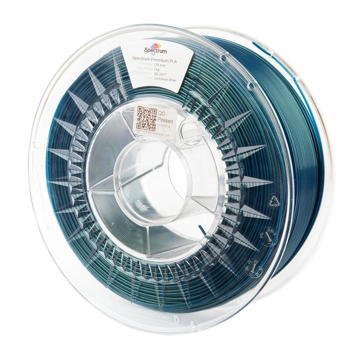 Fil PLA Bleu Caraïbes Spectrum Silk 1 kg - 1,75 mm