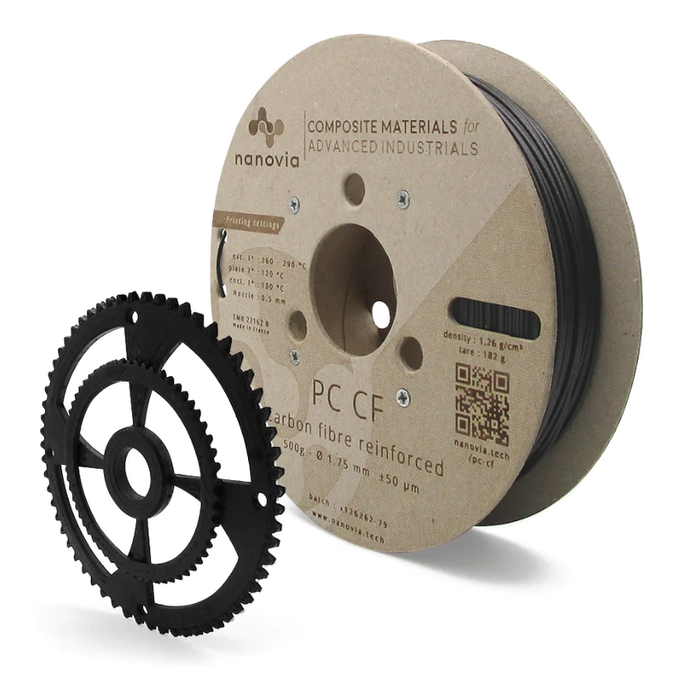 Filament Nanovia PC fibre de carbone 1.75 mm - 500g