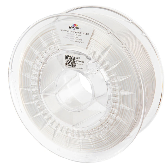 Filament PLA Glossy SILK 1.75mm Blanc perle Pearl White Spectrum -  1kg