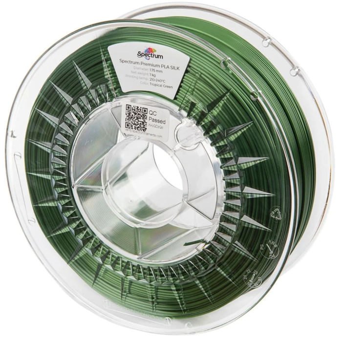 Filament PLA SILK 1.75mm Tropical Green 1kg Spectrum