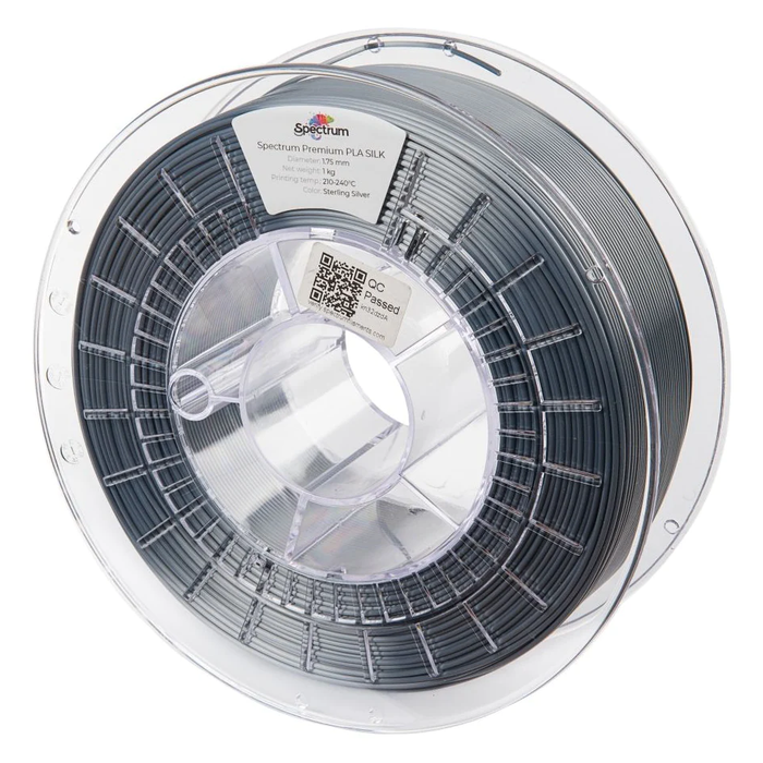 Filament SILK Argent PLA 1.75mm Sterling Silver 1kg - Spectrum
