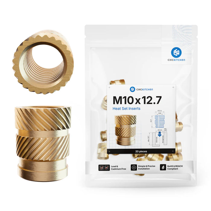 20 inserts pour impression 3D M10x12.7 mm CNC Kitchen