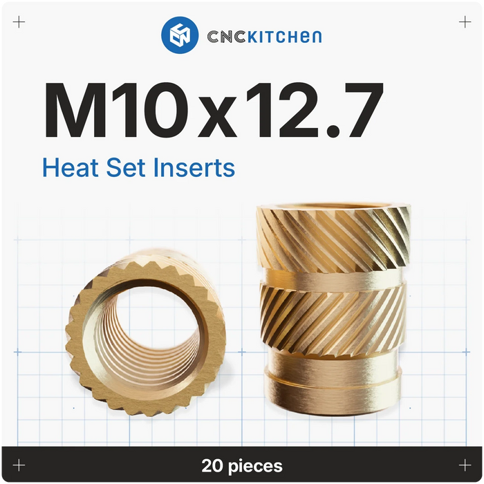 20 inserts pour impression 3D M10x12.7 mm CNC Kitchen