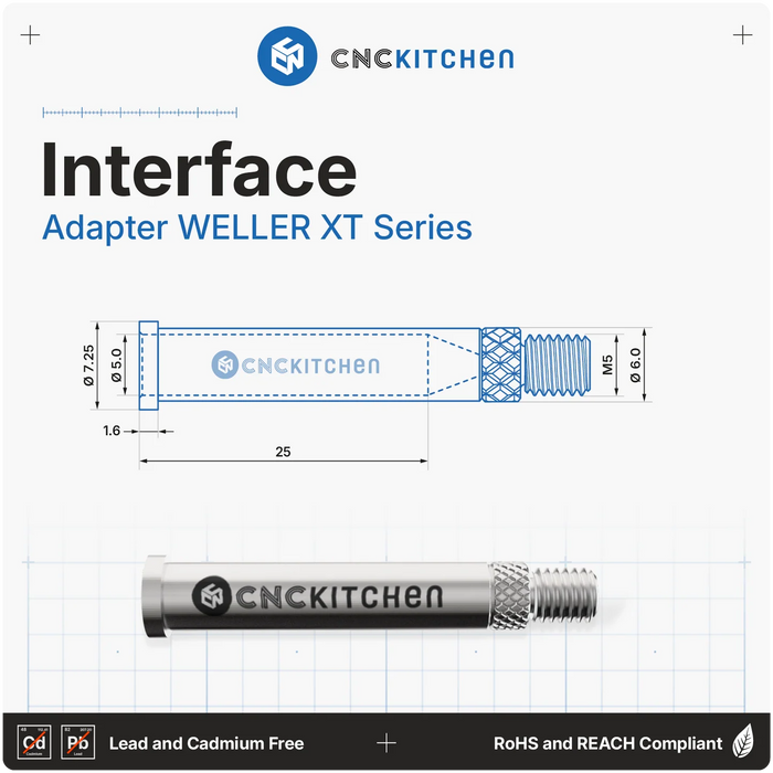 Pack Compatible Weller XT : Embouts + Adaptateur  pour insert M2-M8 - V2