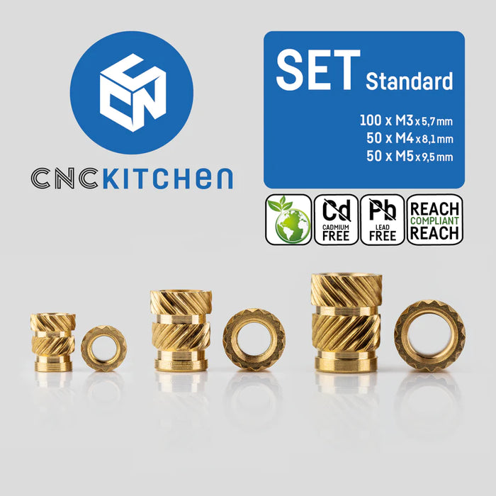Lot de 200 inserts "standard" CNC Kitchen pour impression 3D
