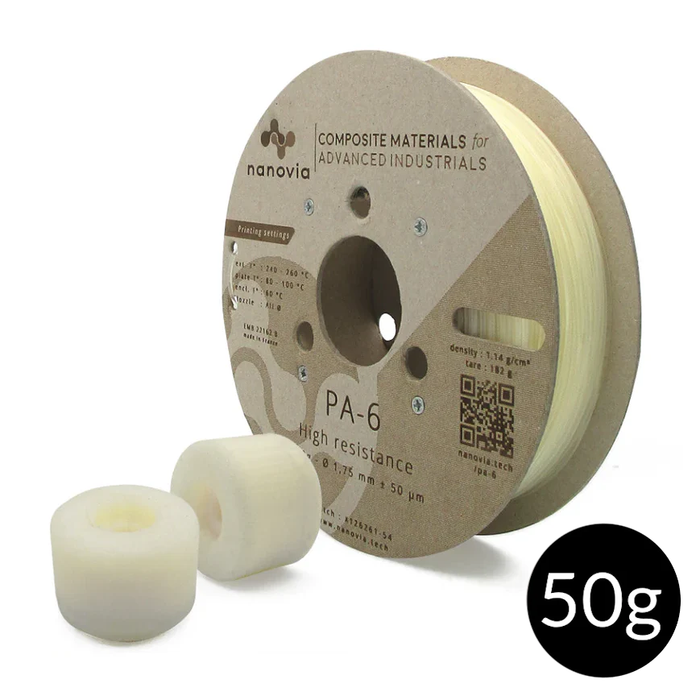 Fil Nylon Polyamide PA-6 Natif 1.75 mm Nanovia - Échantillon 50g