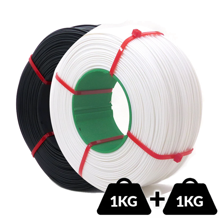 Pack Refill Arianeplast PLA 1,75 mm 1kg Noir + 1 kg Blanc