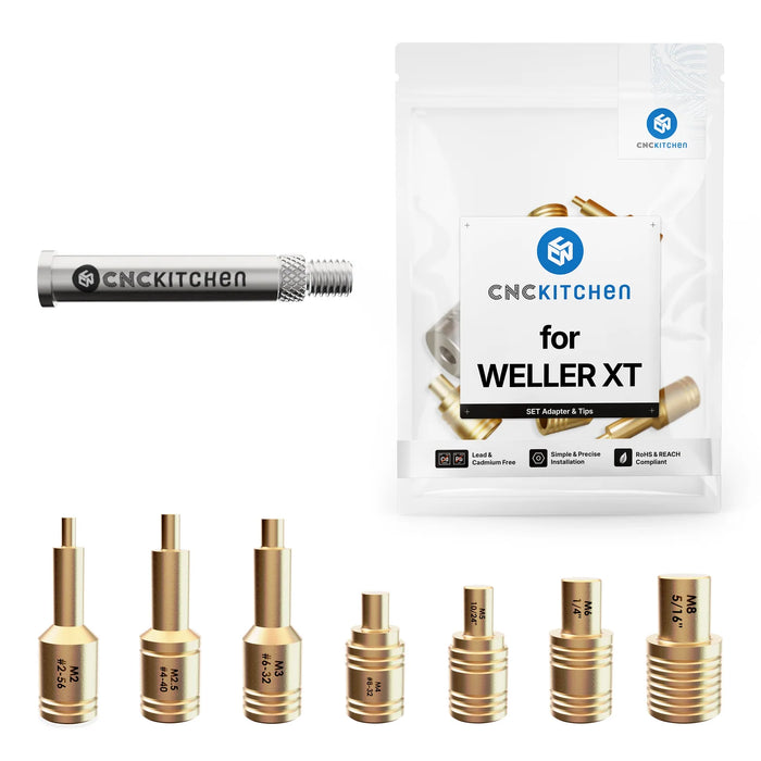 Pack Compatible Weller XT : Embouts + Adaptateur  pour insert M2-M8 - V2