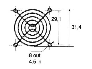 Grille de protection pour ventilateur 40 x 40 mm