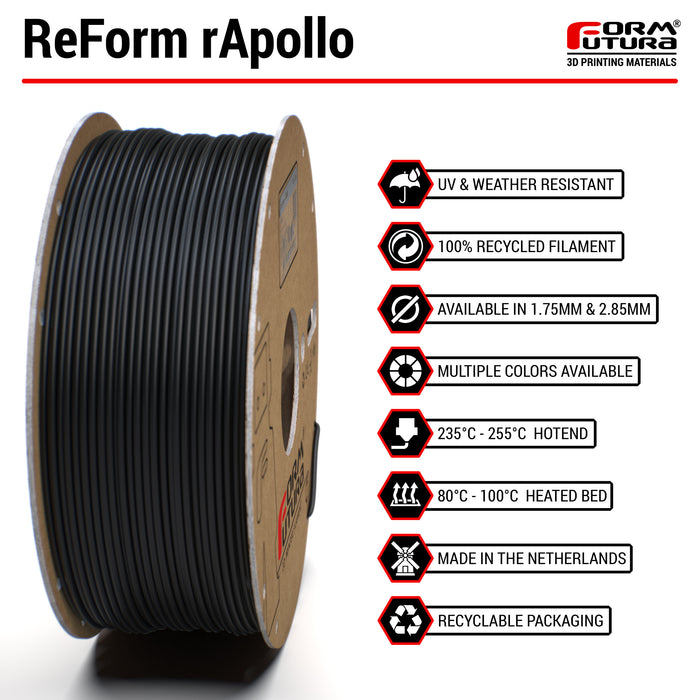 ReForm - rApollo Blanc 1.75 mm - 1kg Formfutura - ASA recyclé